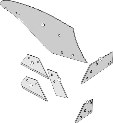 Explosionszeichnung Fiskars Pflugkörper Typ KH